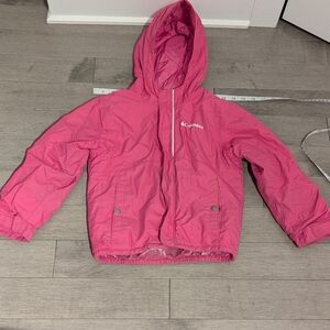 Columbia Kids Pink Hooded Jacket Omni Heat Xxs Winters Snow